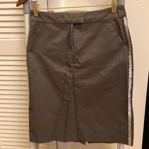 Steel grey H&M skirt with silver metal side embellishments